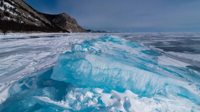 俄罗斯 西伯利亚 贝加尔湖 蓝冰 lake baikal siberia