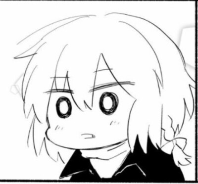 东方project黑白漫画头像表情包雾雨魔理沙