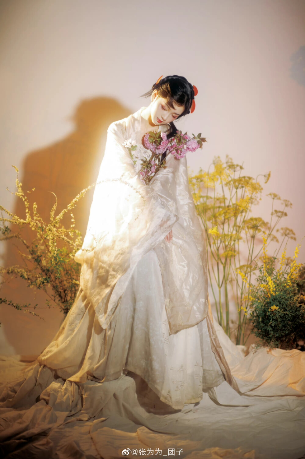 #汉服#
春天是观花的好季节～～
摄影@YY云游YY
出镜@张为为_团子
妆造@爱喵的风华
汉服@司南阁汉服-南叔 ​​​