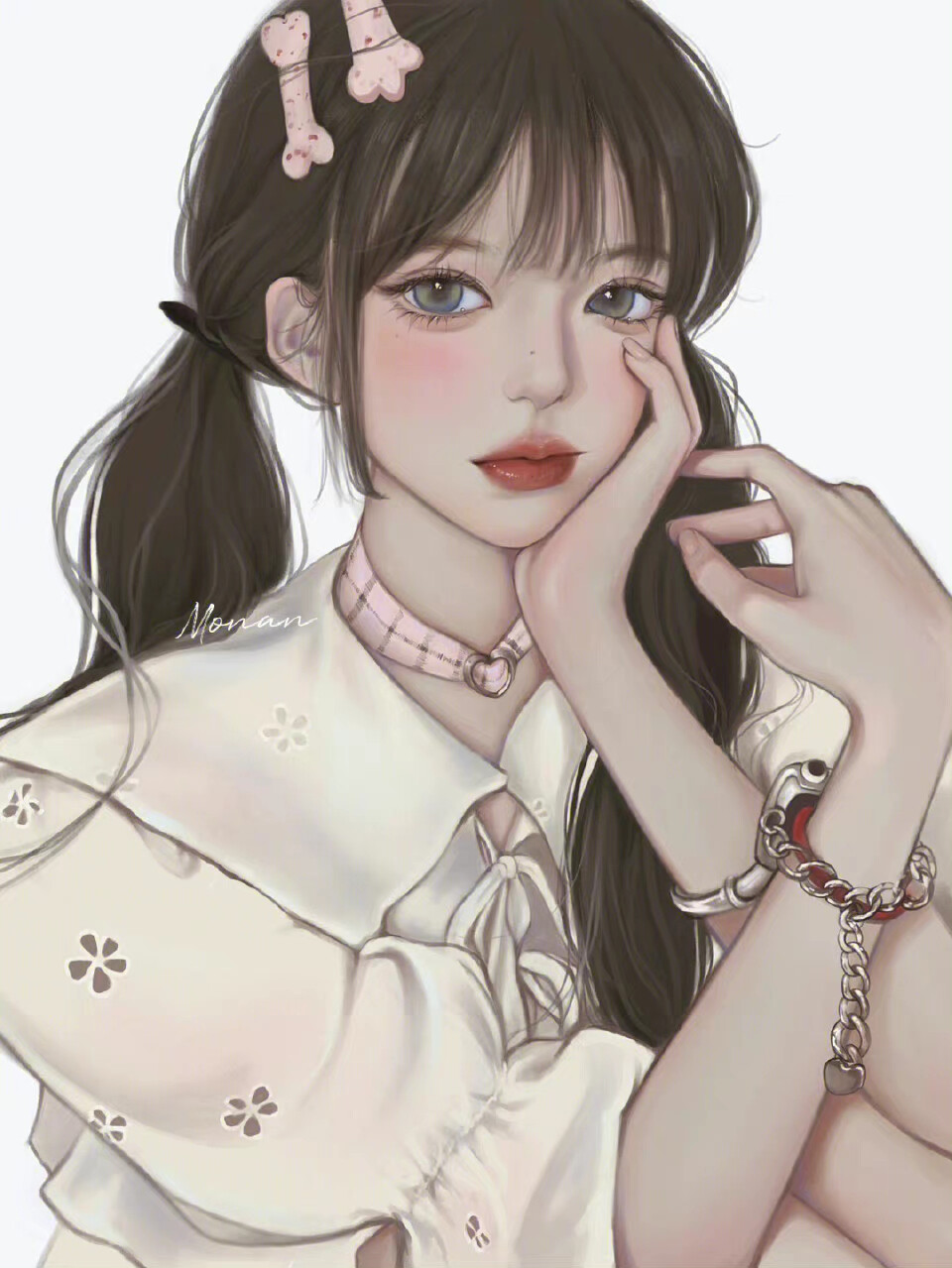 手绘女头