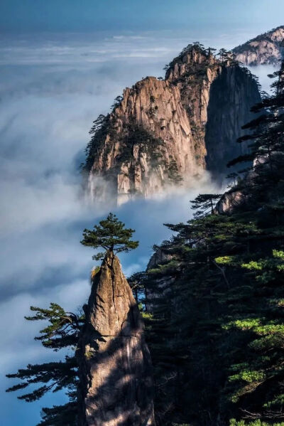 安徽
在雄奇的黄山，
欣赏天然的山水泼墨画。
徐霞客有云：黄山归来不看岳，
以美、胜、奇、幻享誉古今，
吸引了多少人为之作诗作画！
图虫 陈喆风光摄影