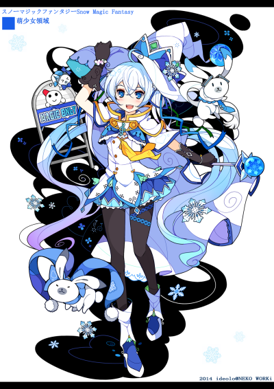 画师 ideolo pid 61513 42933077_p0 Snow Magic Fantasy 初音未来 雪miku