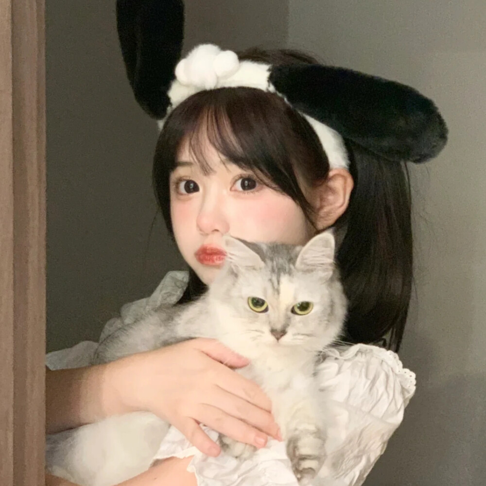 抱猫女头