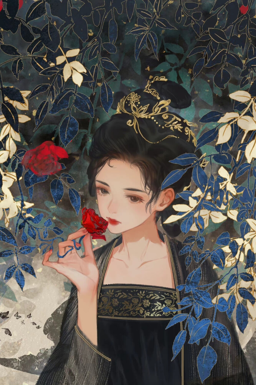 花与美人 | 古风女子插画
?林赛 ?