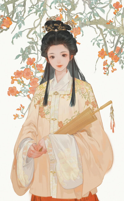 花与美人 | 古风女子插画
?林赛 ?