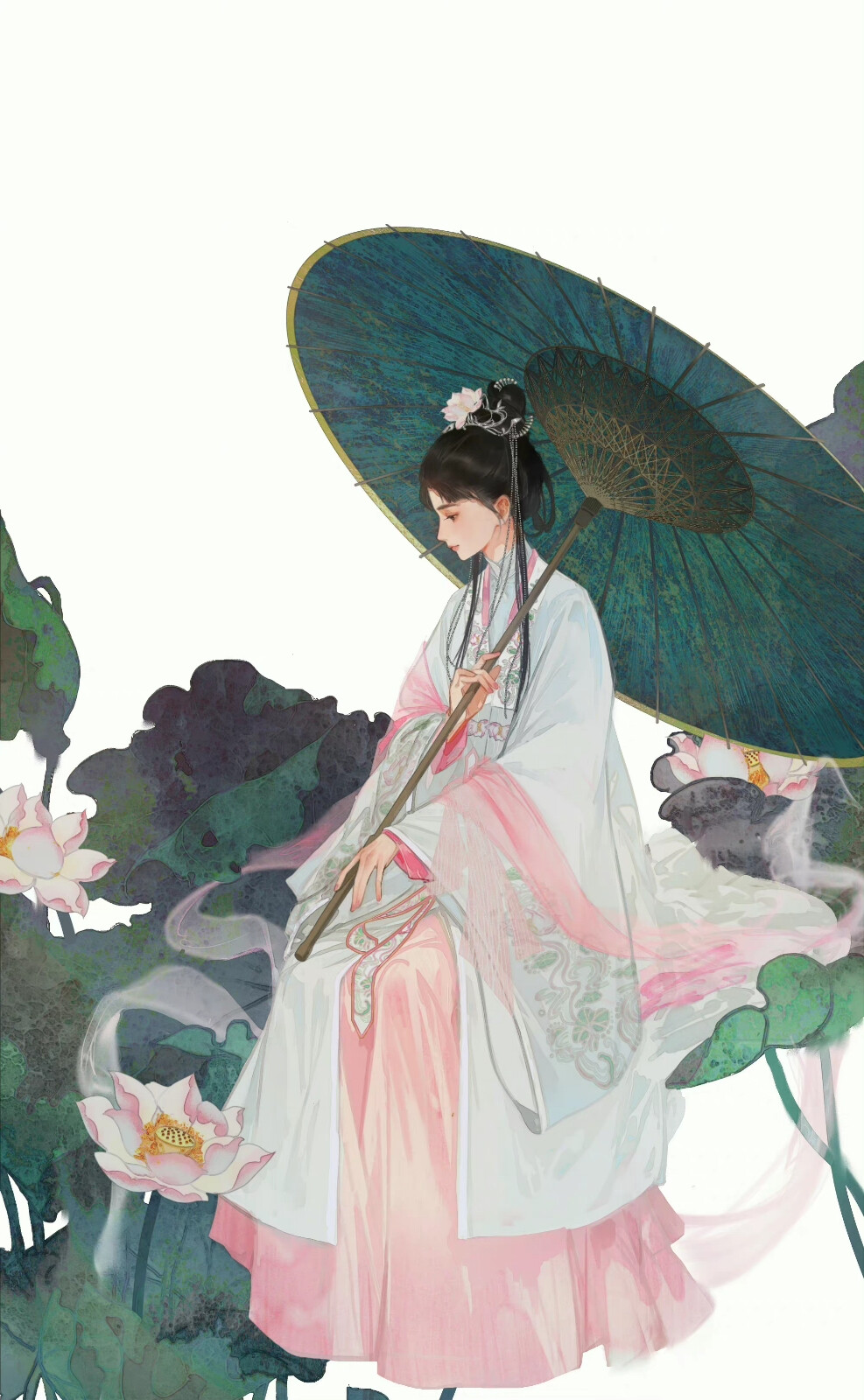 花與美人 | 古風(fēng)女子插畫
?林賽 ?