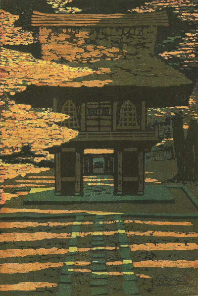  Shiro Kasamatsu (史郎笠松) B.1898-1991
“风景、插花、树林，史郎笠松喜爱描绘傍晚时分悬挂在天空的朦胧月亮与各种有趣的祭典活动场景。他一直都热爱着版画创作，晚年又学习了版画的具体刻法与印法，自己包揽了所…