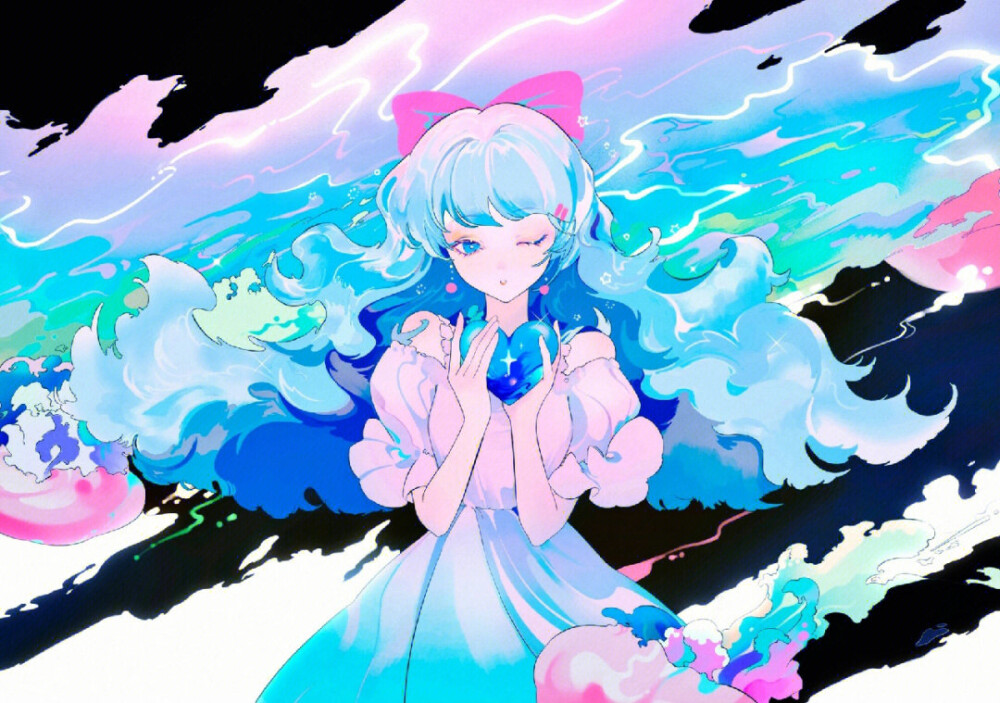 蓝色系
治愈｜插画｜蓝色
插画师:【Riness】