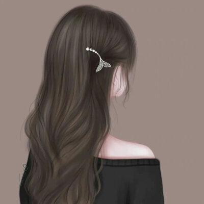 手绘女生背影头像 ​​​
插画师：@画完花画你