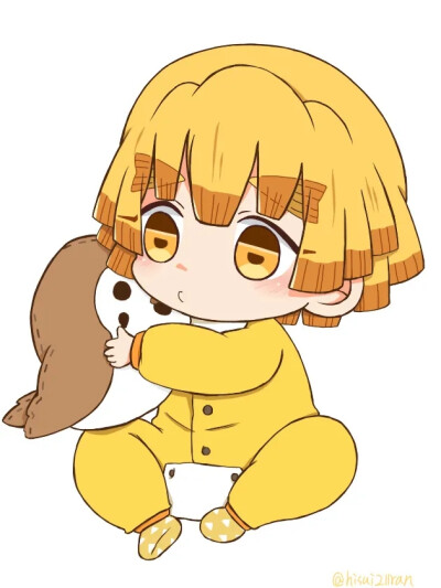 可爱的善逸头像（*/∇＼*）