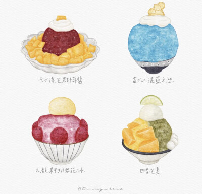 ins手绘食物#美食手帐
ins：tammy_draw