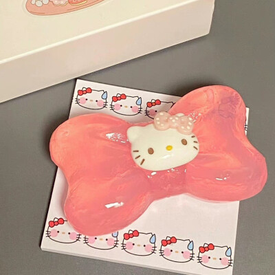 粉色 黑色 可爱 Hello kitty背景图