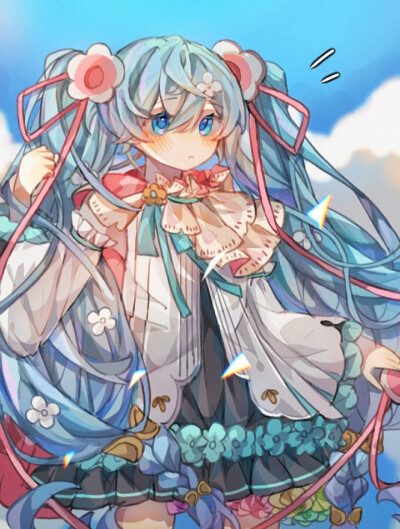 初音未来 蓝色系 动漫