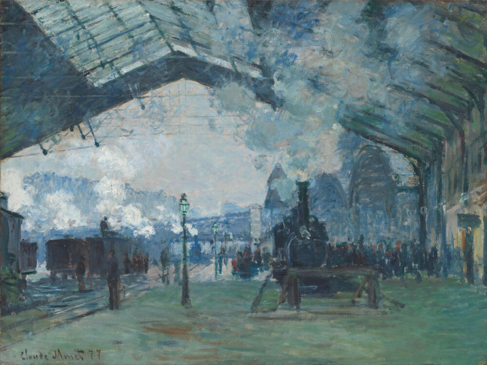 到达诺曼地的火车,圣雷札火车站（Arrival of the Normandy Train. Gare Saint - Lazare）
克劳德·莫奈1877
名称：到达诺曼地的火车,圣雷札火车站
英文名称：Arrival of the Normandy Train. Gare Saint - Lazare
创作者：克劳德·莫奈
创作日期：1877
实际尺寸：59.6 x 80.2 cm
类别：建筑
材质：布面油画
位于：美国-伊利诺州芝加哥艺术机构