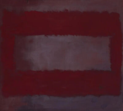 马克·罗斯科《Red on Maroon》，布面油画、亚克力，266.7×238.8×3.5cm，1959年