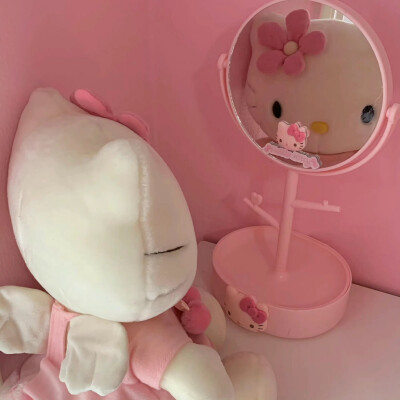 粉色 Hello kitty背景图