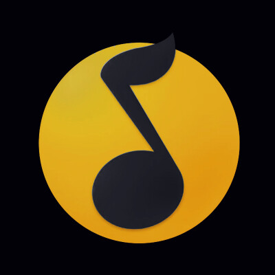 QQ音乐黑色图标