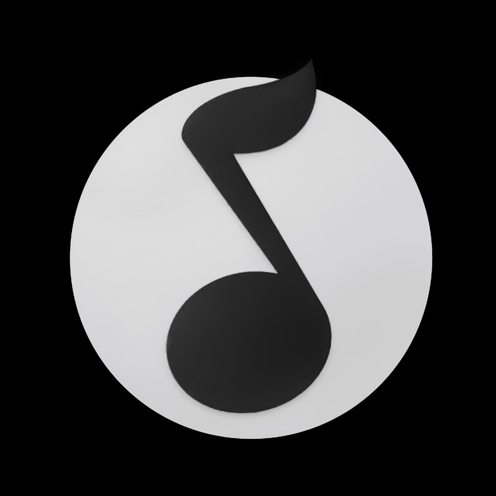 QQ音乐黑色图标