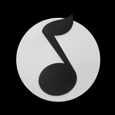 QQ音乐黑色图标