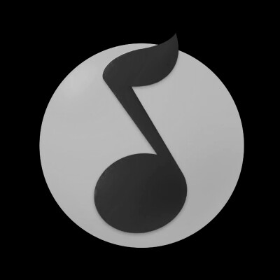 QQ音乐黑色图标