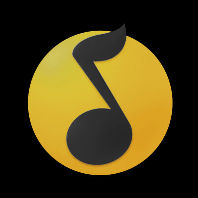 QQ音乐黑色图标