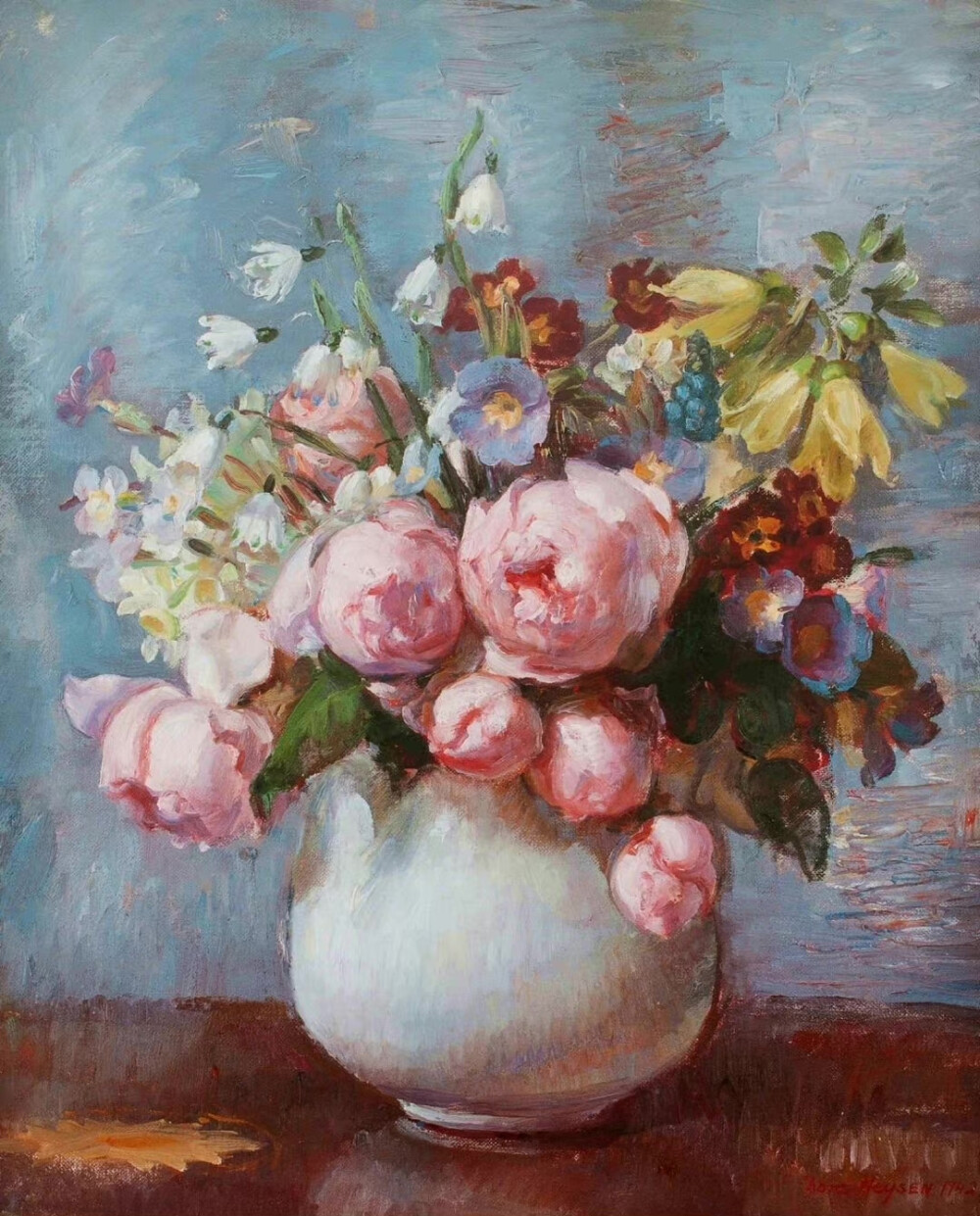 Nora Heysen，诺拉·海森（1911~2003年）是一位澳大利亚艺术家，是1938年第一位因肖像画而获得著名的阿奇博尔德奖的女性，也是第一位被任命为官方战争艺术家的澳大利亚女性。
海森的战后肖像和静物画支撑着她一生的职业生涯。