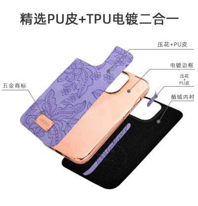 【VIETAO】渐变花纹电镀手机壳