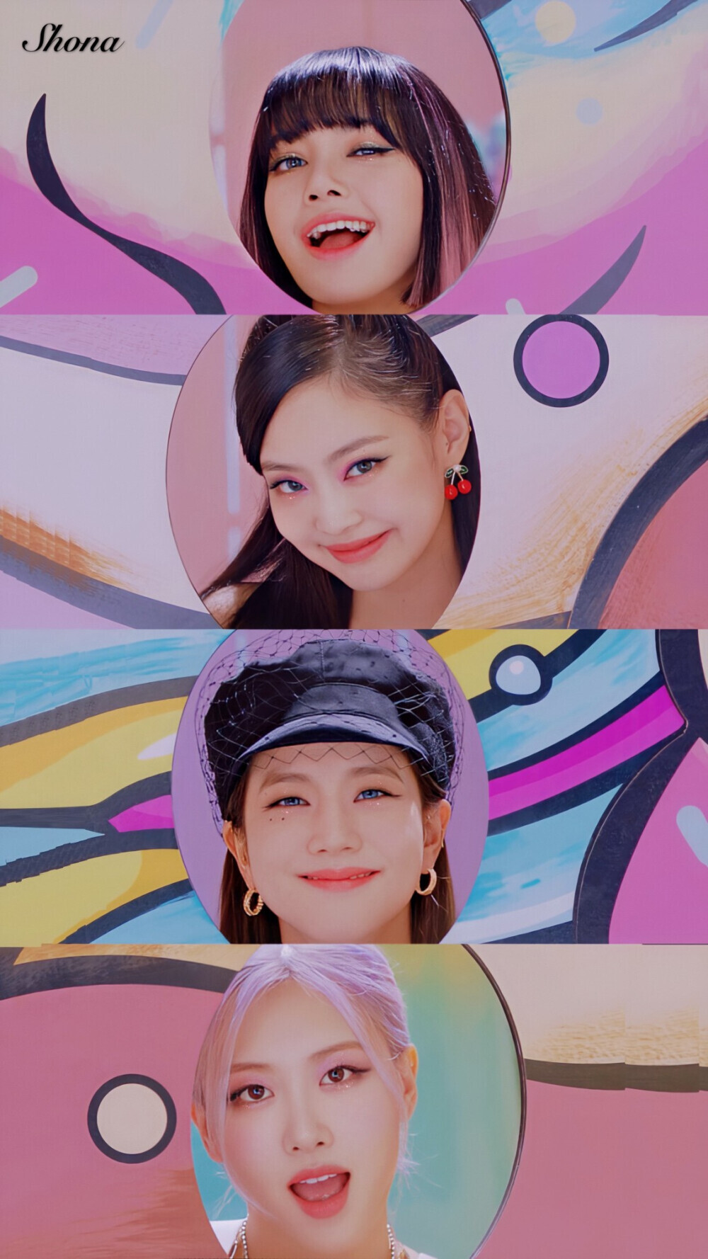 四闺女 BP BLACKPINK LISA JISOO JENNIE ROSé 墨 粉墨 粉墨登场