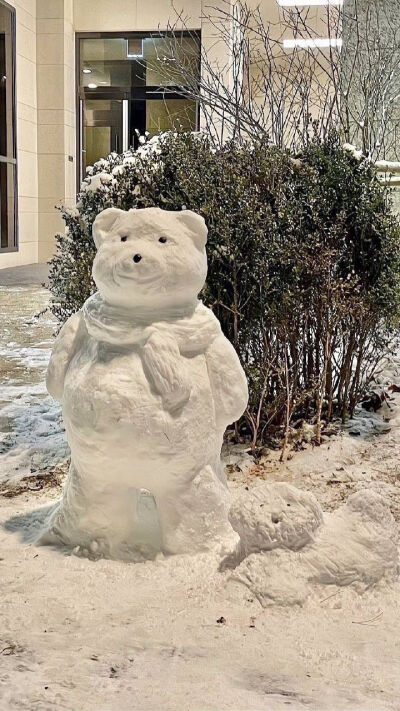 下雪的时候我们一起去堆个雪人吧！