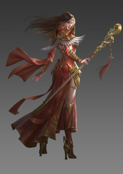《Zhichao Cheng》画师古典优雅的CG角色插画作品