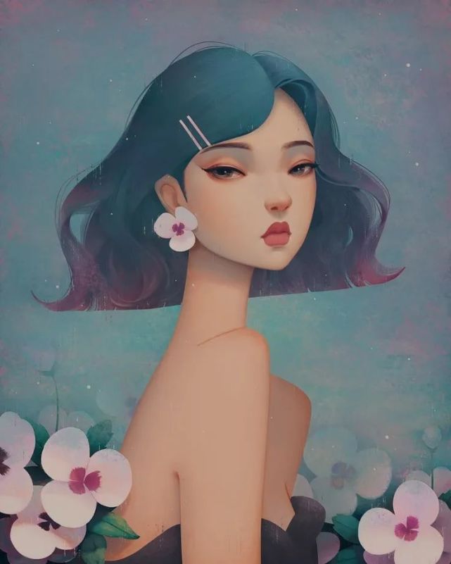 数码插画师 Anky Moore 人物插画设计作品
