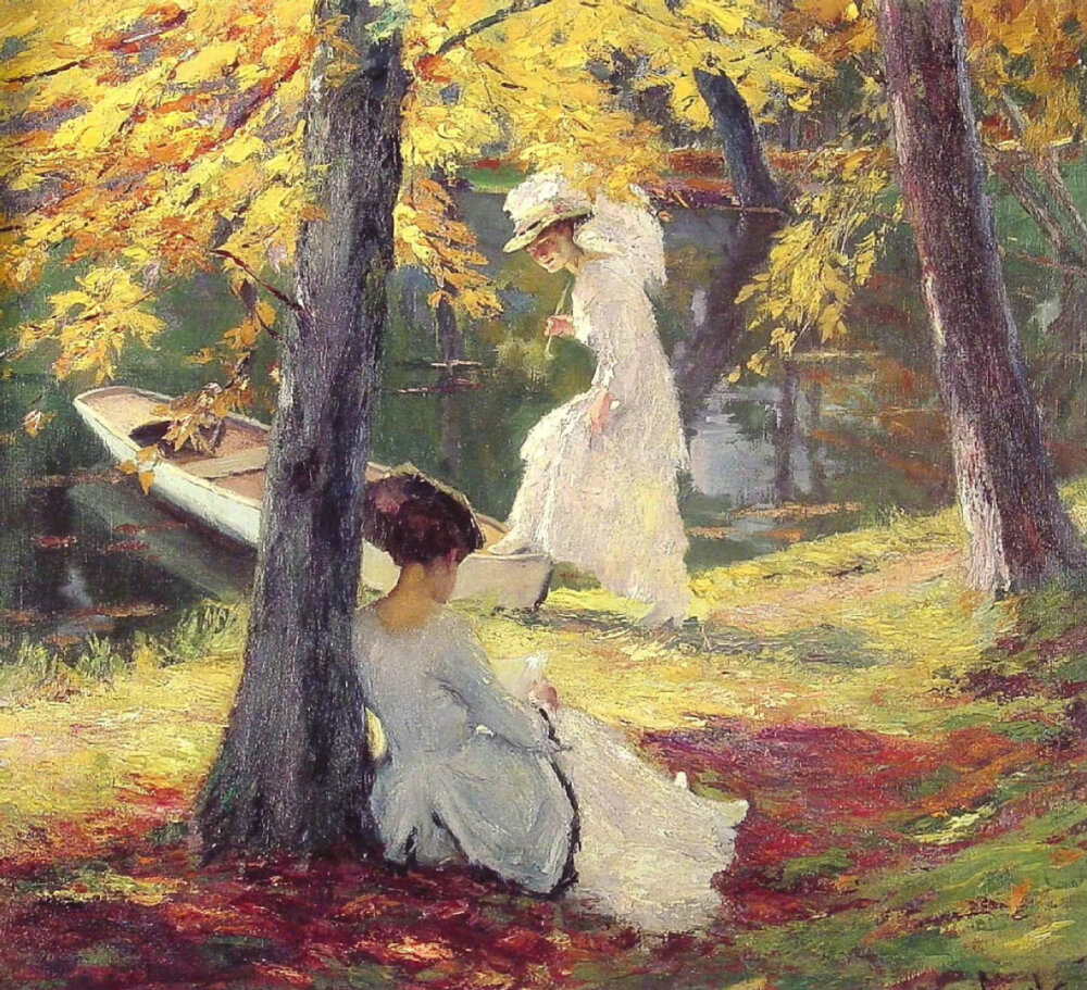 艺术家：
Edward Cucuel
油画中的少女