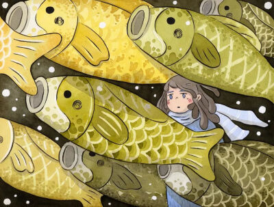 水彩插画 艺术家Yiniya