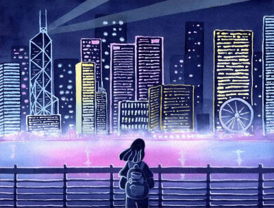 水彩插画 艺术家Yiniya