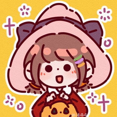 我们女孩子都是神明遗落在人间的可爱鬼。
画师：一卷喵喵
赏图愉快 #奇趣万圣节 #优质动漫头像 #动漫团头 