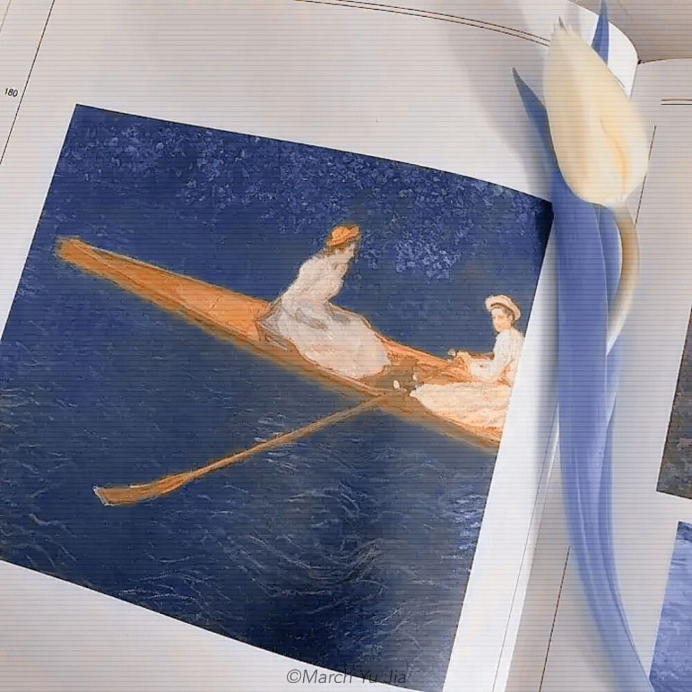 الرجل الذي يصطاد القمر：捞月亮的人
原©顾然.