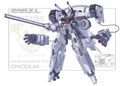 Advance of Zeta Fanart Mobile Armor Concept RX-121-4 Gundam TR-0 Oncidium （Gigantic Arm Unit