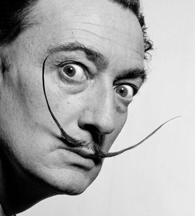 菲利普·哈尔斯曼（Philippe Halsman）《达利的胡子》（Dali's Mustache），摄影，1954年