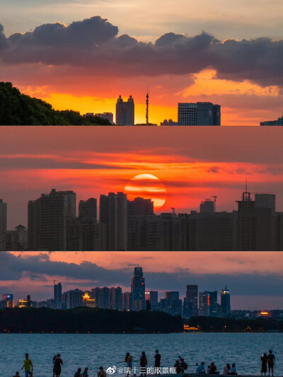 把黄昏时拍到的武汉连成一部电影
摄影：@瑞十三的取景框 ​