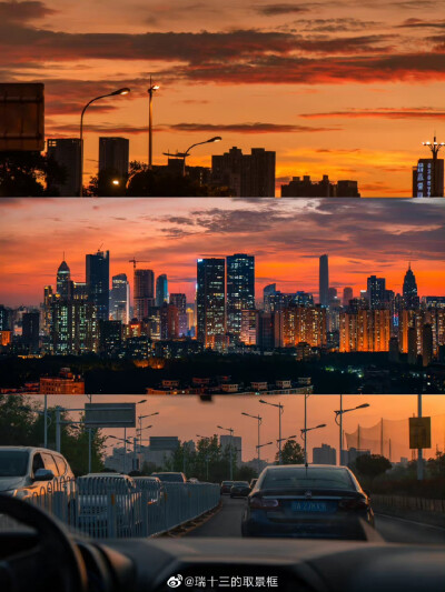 把黄昏时拍到的武汉连成一部电影
摄影：@瑞十三的取景框 ​