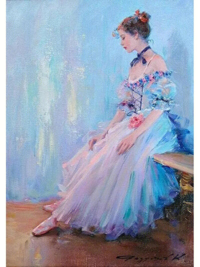 康斯坦丁·拉祖莫夫（Konstantin Razumov）芭蕾舞油画作品欣赏。康斯坦丁·拉祖莫夫1974年出生于莫斯科，他擅长于描绘女性，尤其画乌克兰美女，偶尔也画一些异域风情，人物以逼真的细节绘制，所作人物画大多五官精致有…