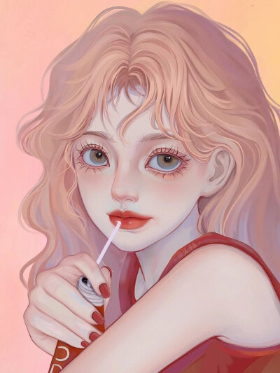 手绘女头