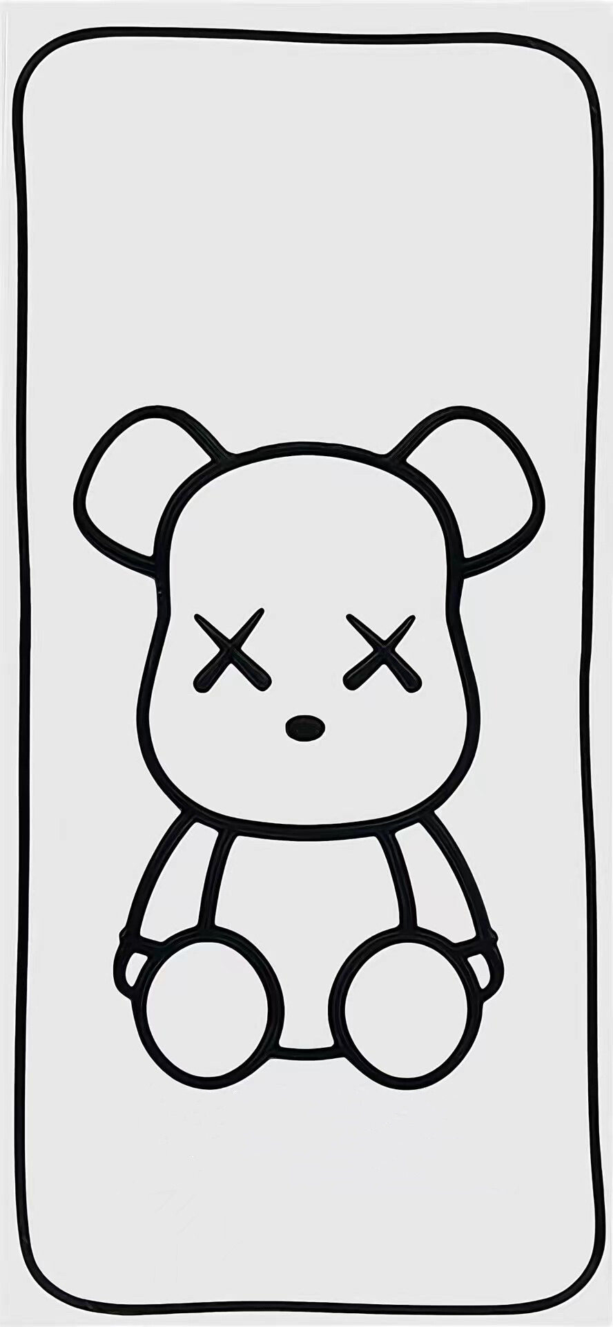 暴力熊手机壁纸黑白图片