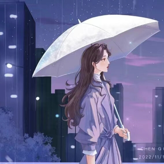 月光下撑起雨伞bln