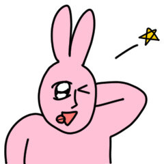 粉红兔子表情包
