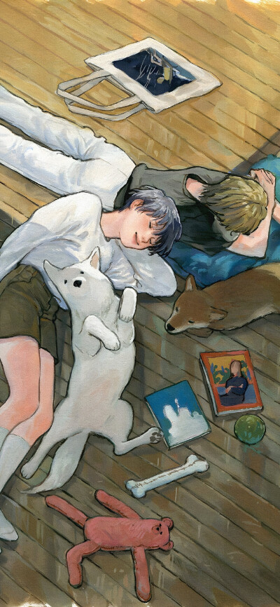 手绘治愈插图…