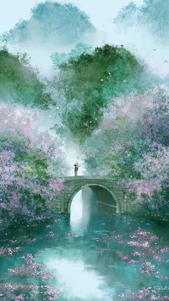 古风手绘插图…