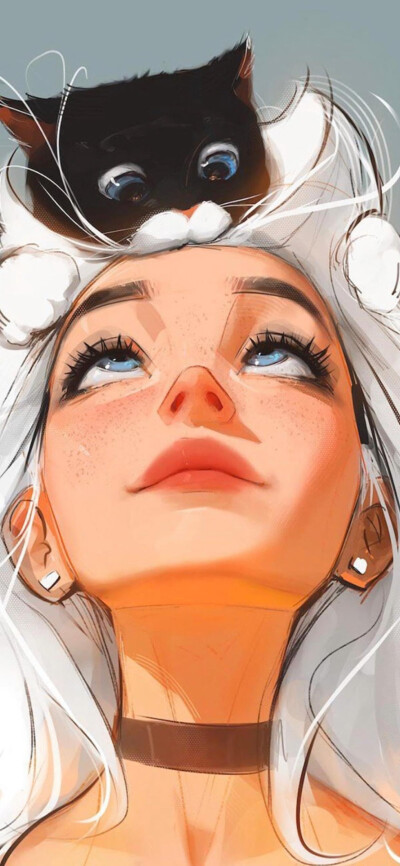 手绘治愈插图…