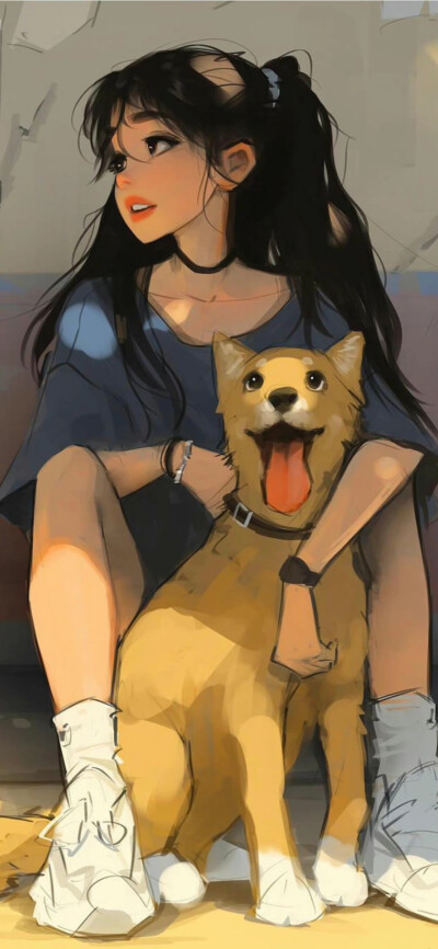 手绘治愈插图…