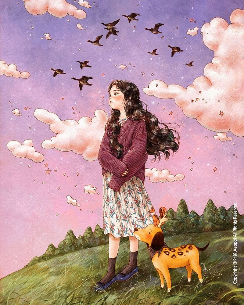 森林女孩日记插画师:aeppol - 堆糖,美图壁纸兴趣社区